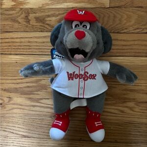 NEW WooSox Baseball Mascot Woofster Stuffed Animal